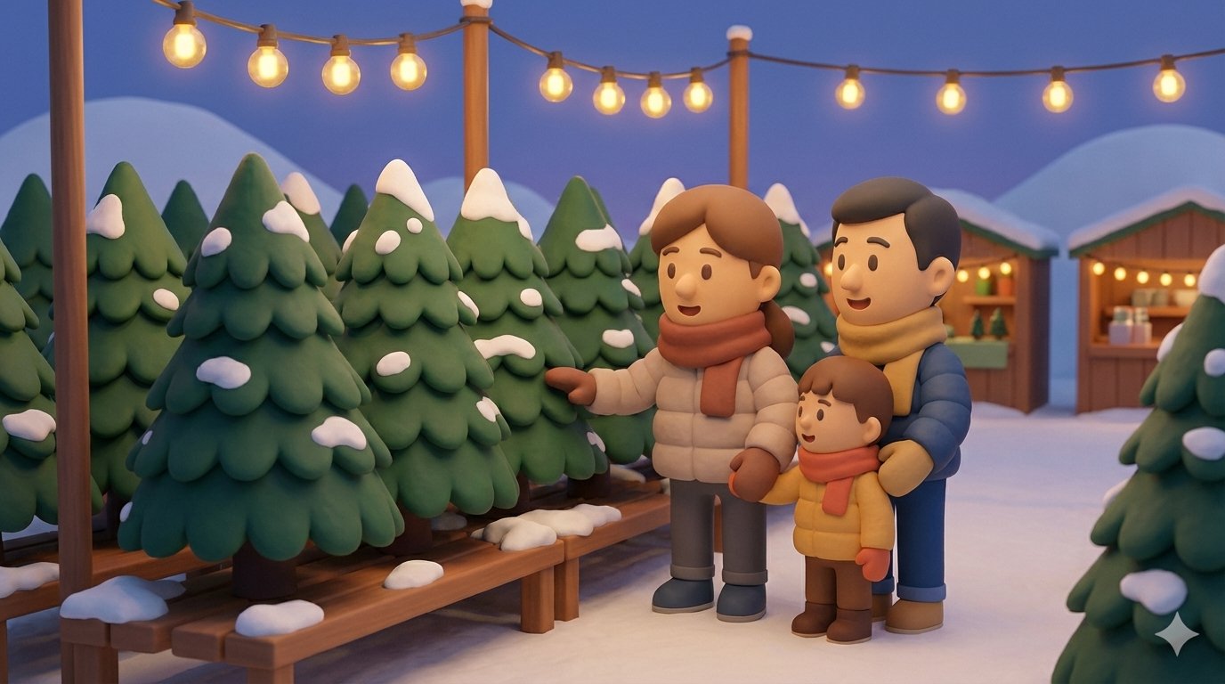 Buying the Sapin de Noël