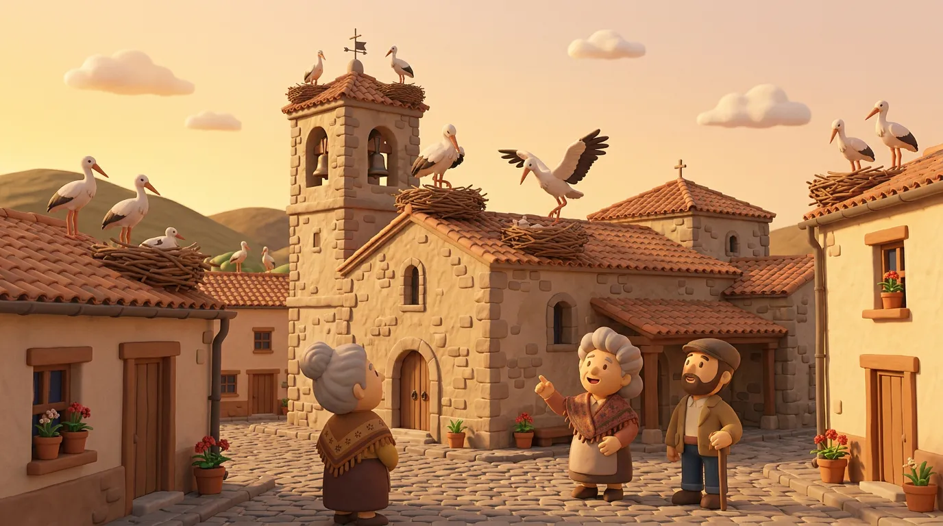 White storks return to Castilian villages