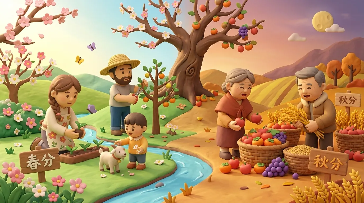 成语'春华秋实'与春分时节