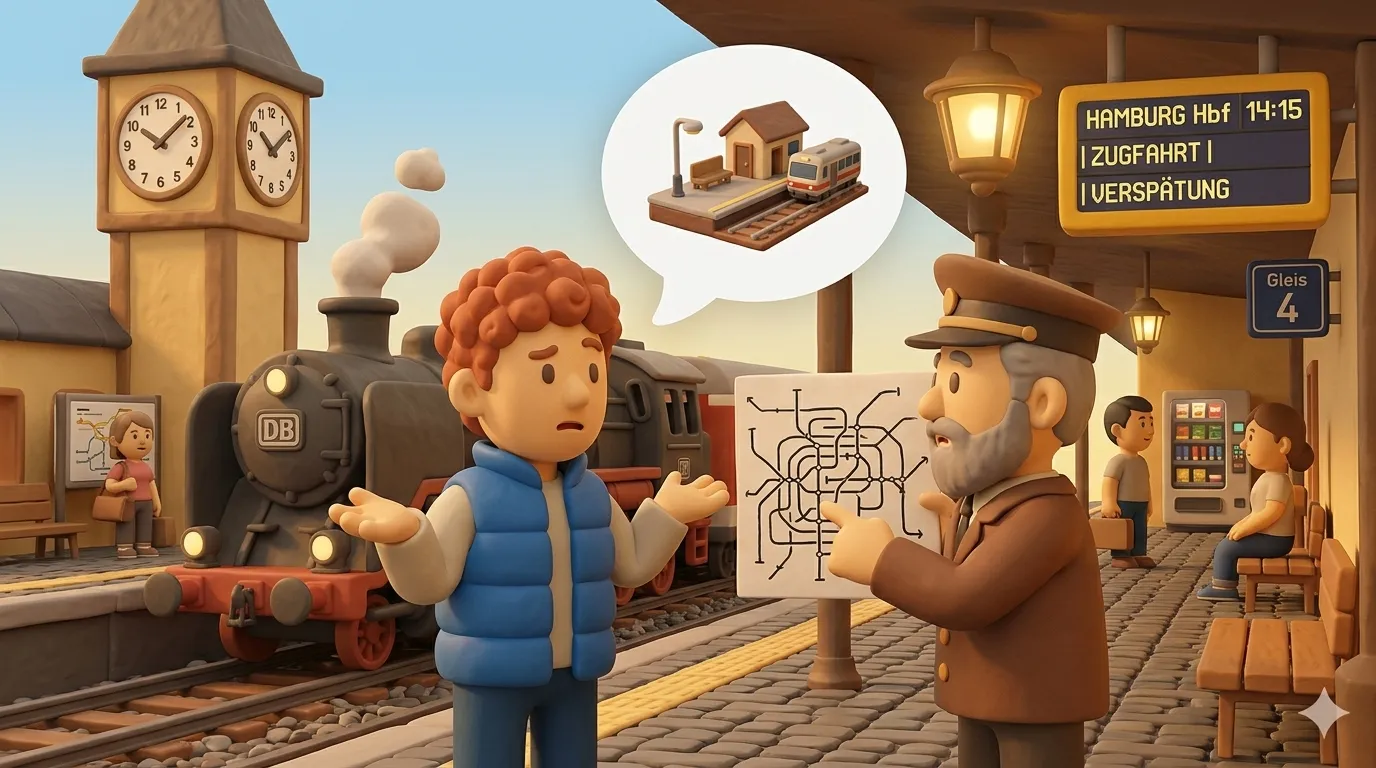 Typisch deutsche Redewendungen — Ich verstehe nur Bahnhof