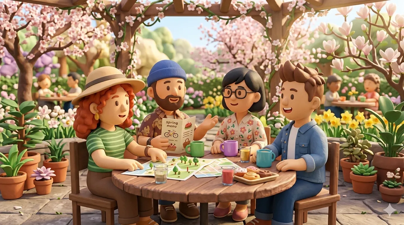 Spring social plans with friends