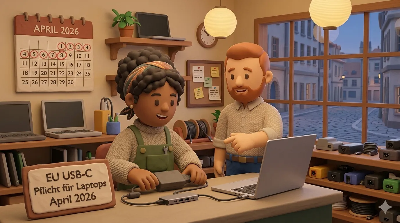 EU USB-C Pflicht für Laptops April 2026