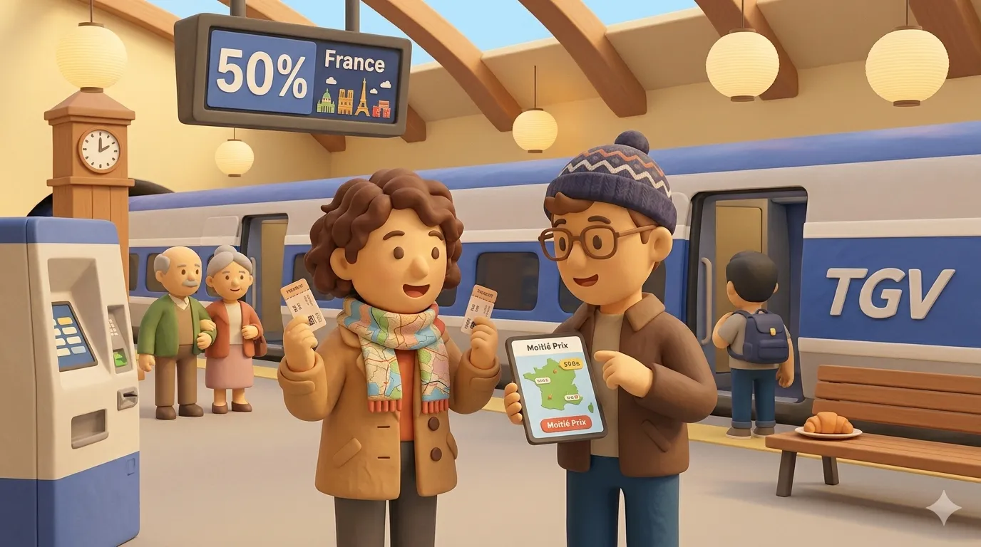 Billets de train à moitié prix France