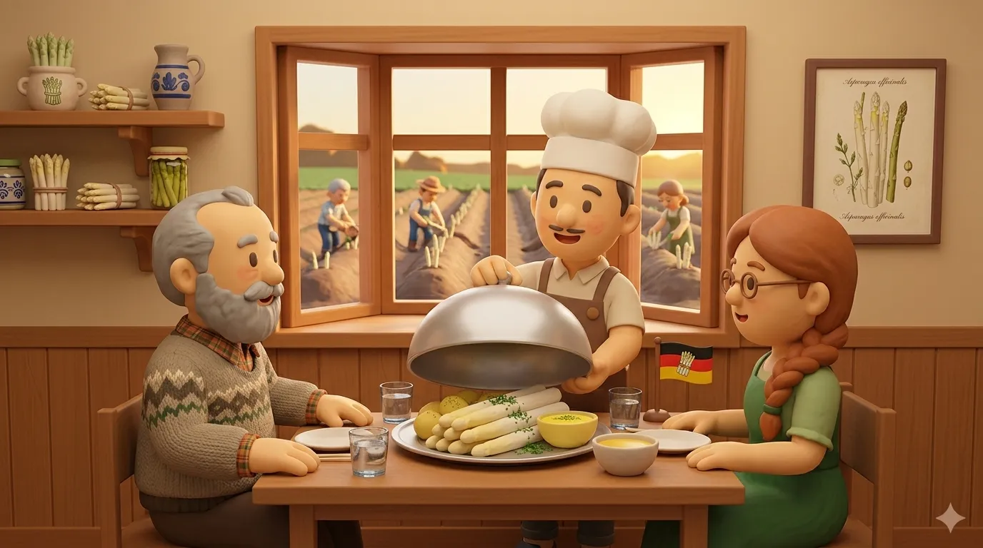 Spargelzeit – white asparagus season in Germany