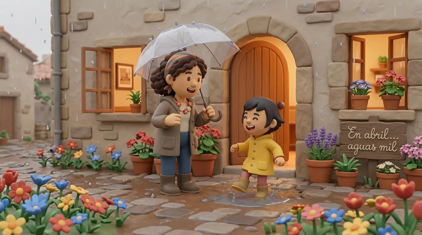 Spanish April rain proverb — En abril aguas mil