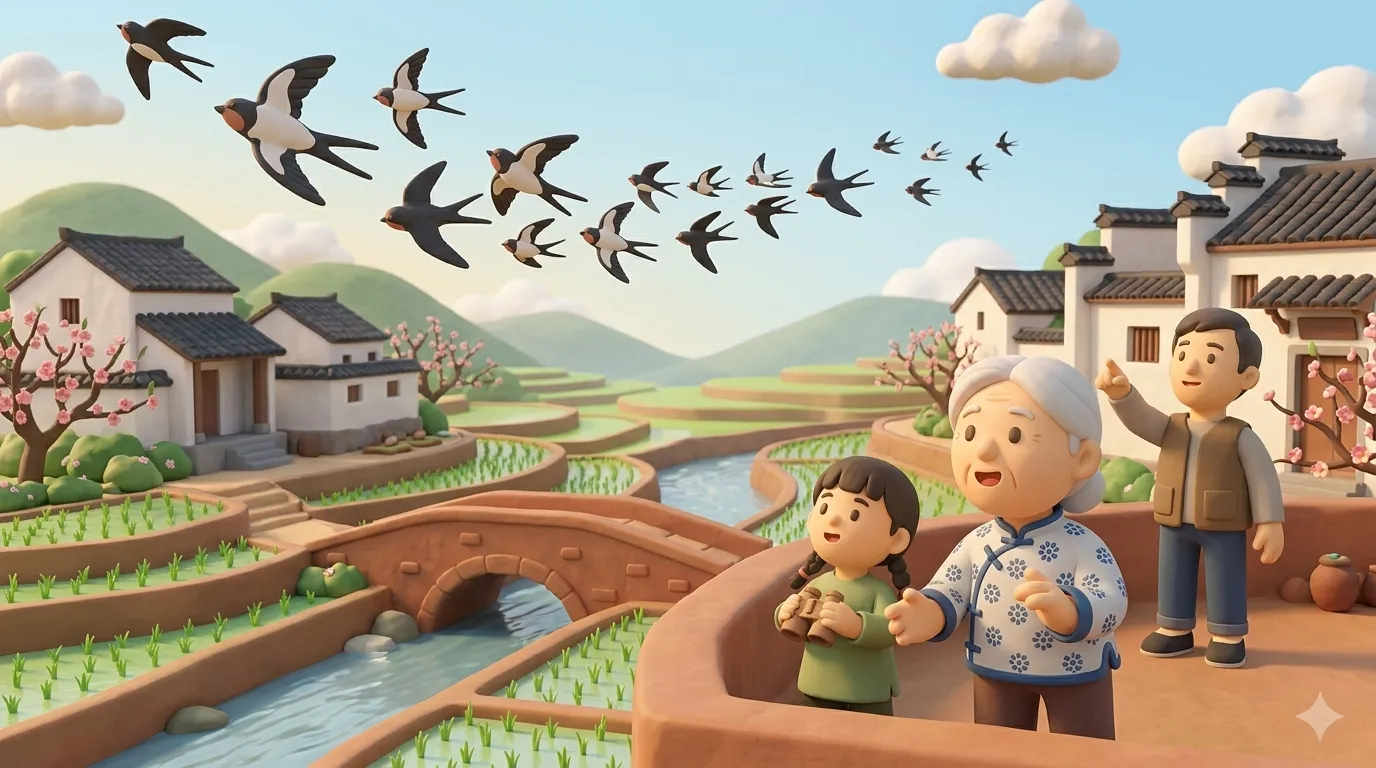 Spring migratory birds returning north in China