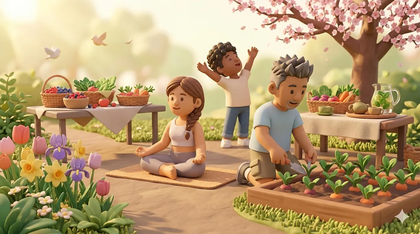 Hábitos de bienestar primaveral