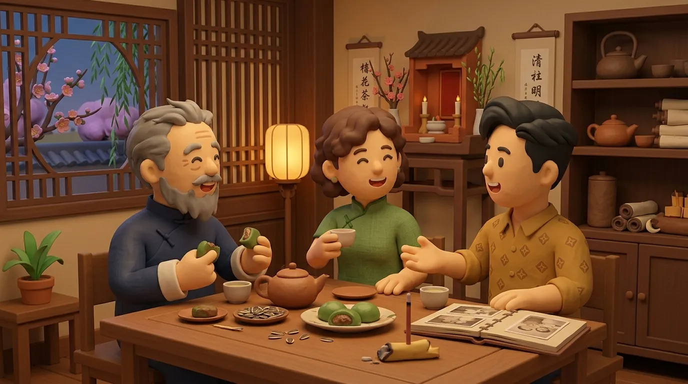 Post-Qingming reunion and catch-up conversations