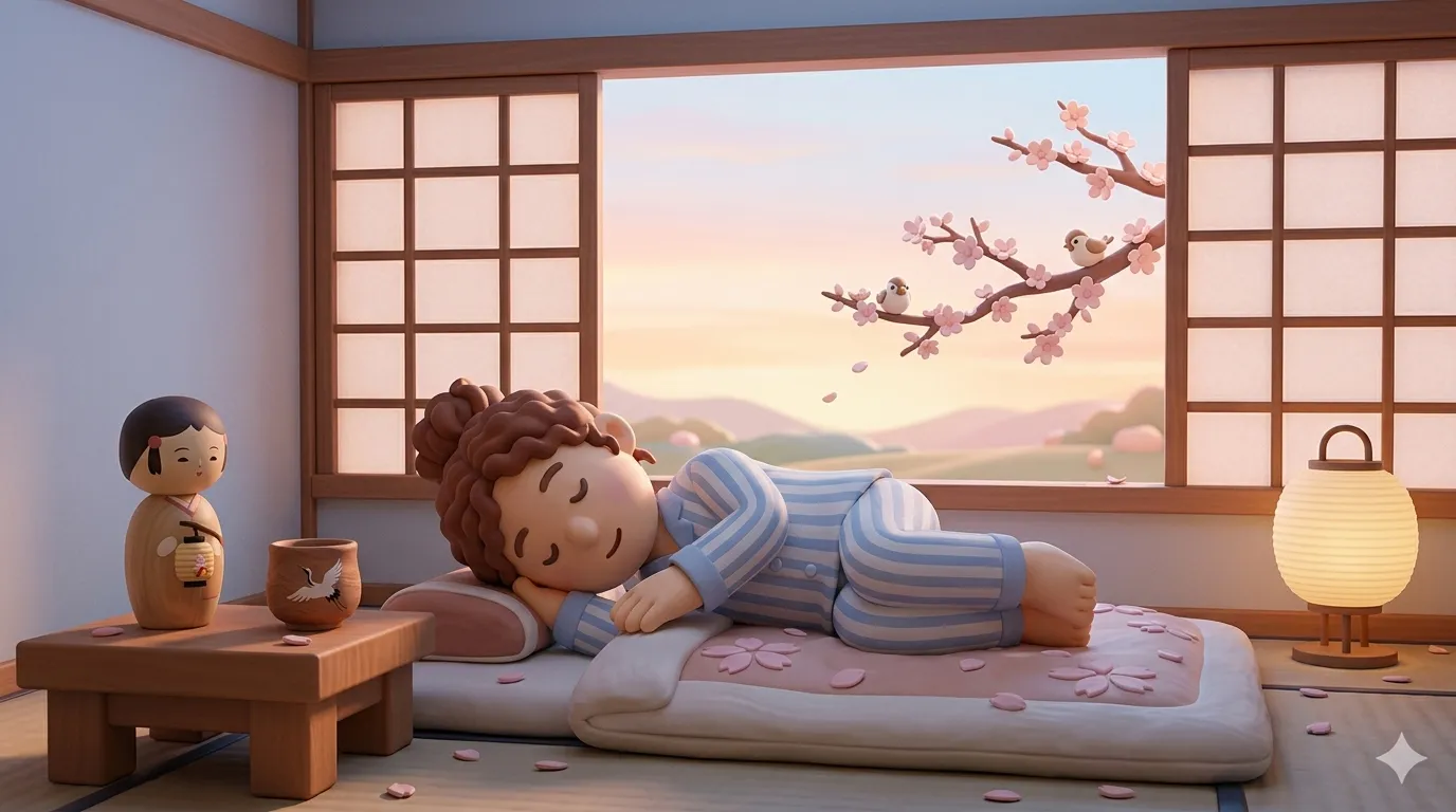 春眠暁を覚えず — classic Japanese spring expression