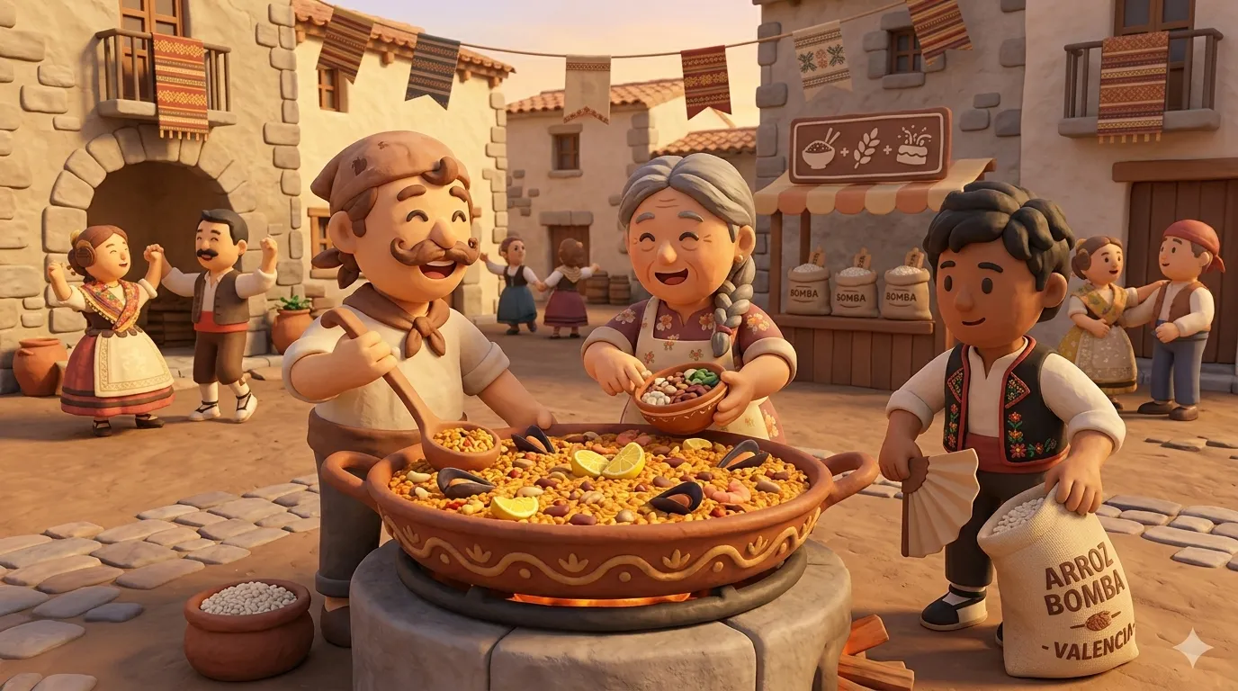 Bomba rice festival in Pego, Valencia