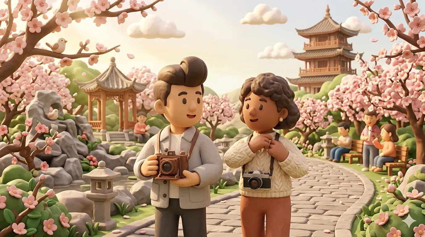 Spring photography walks in Chinese parks April 2026