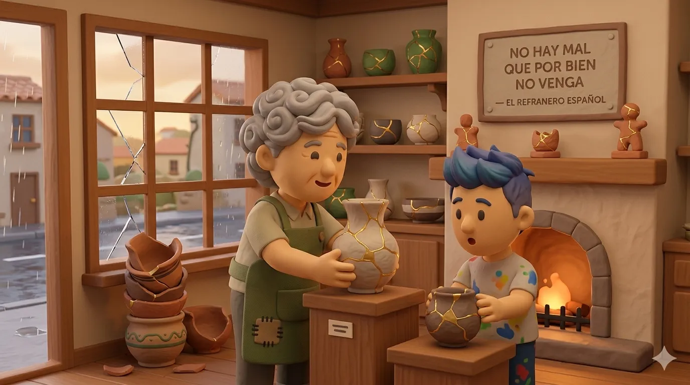 No hay mal que por bien no venga — el refranero español