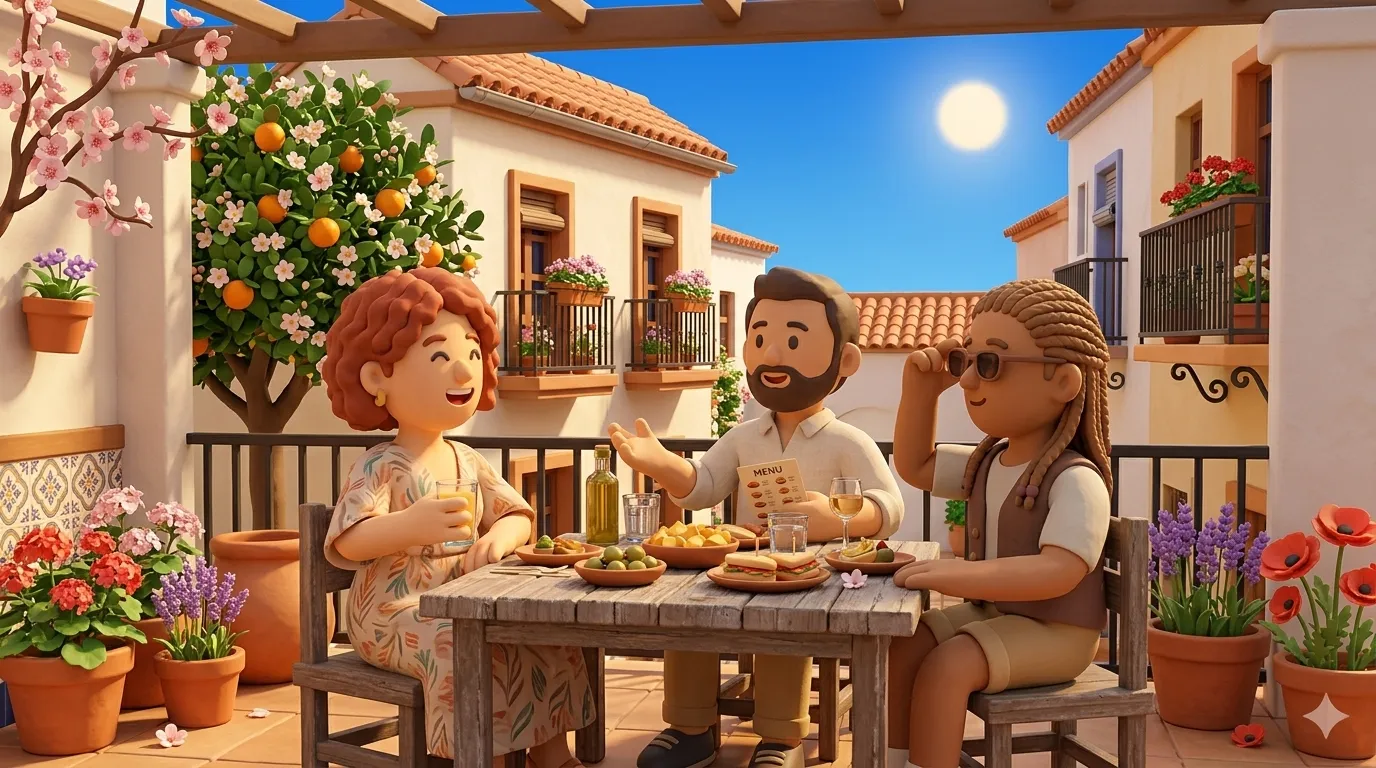 Sunny spring under Iberian high pressure