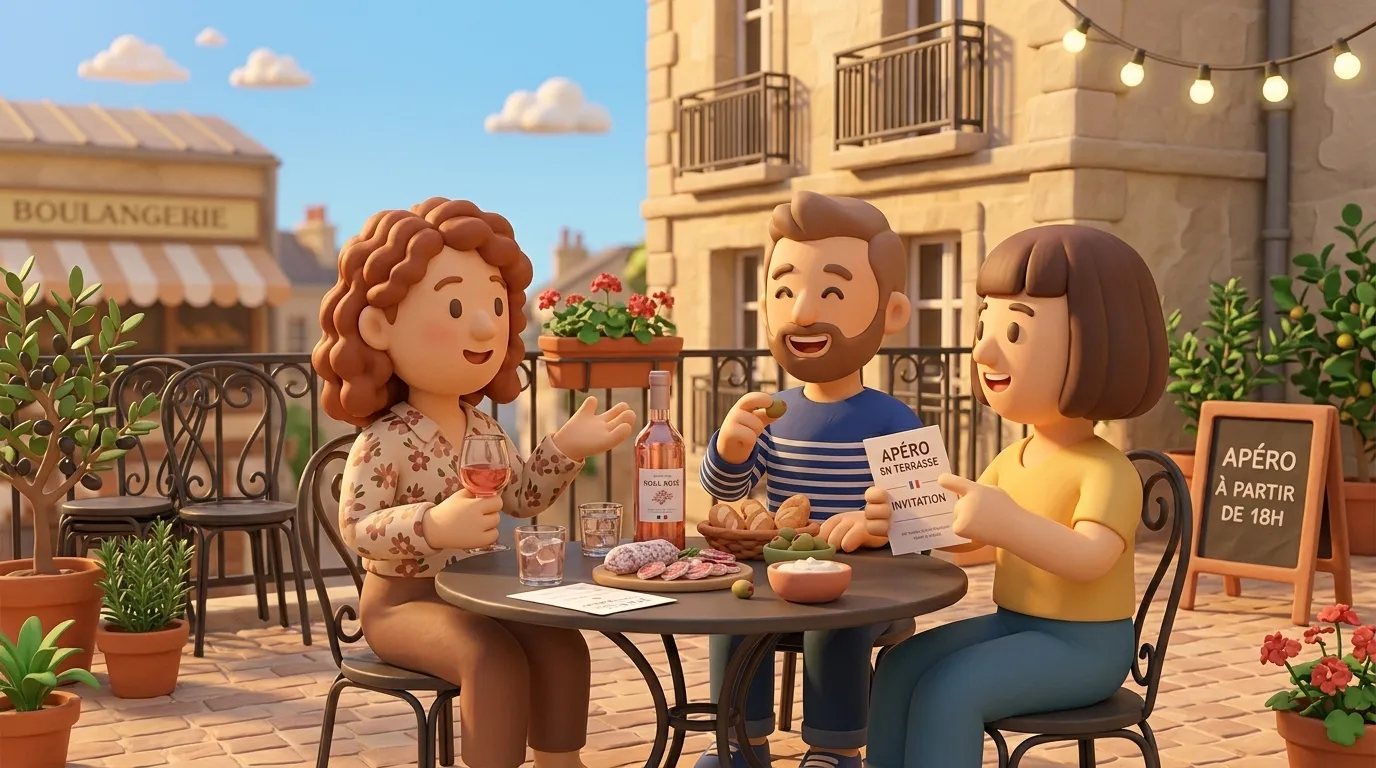 Spring apéro en terrasse invitations in France