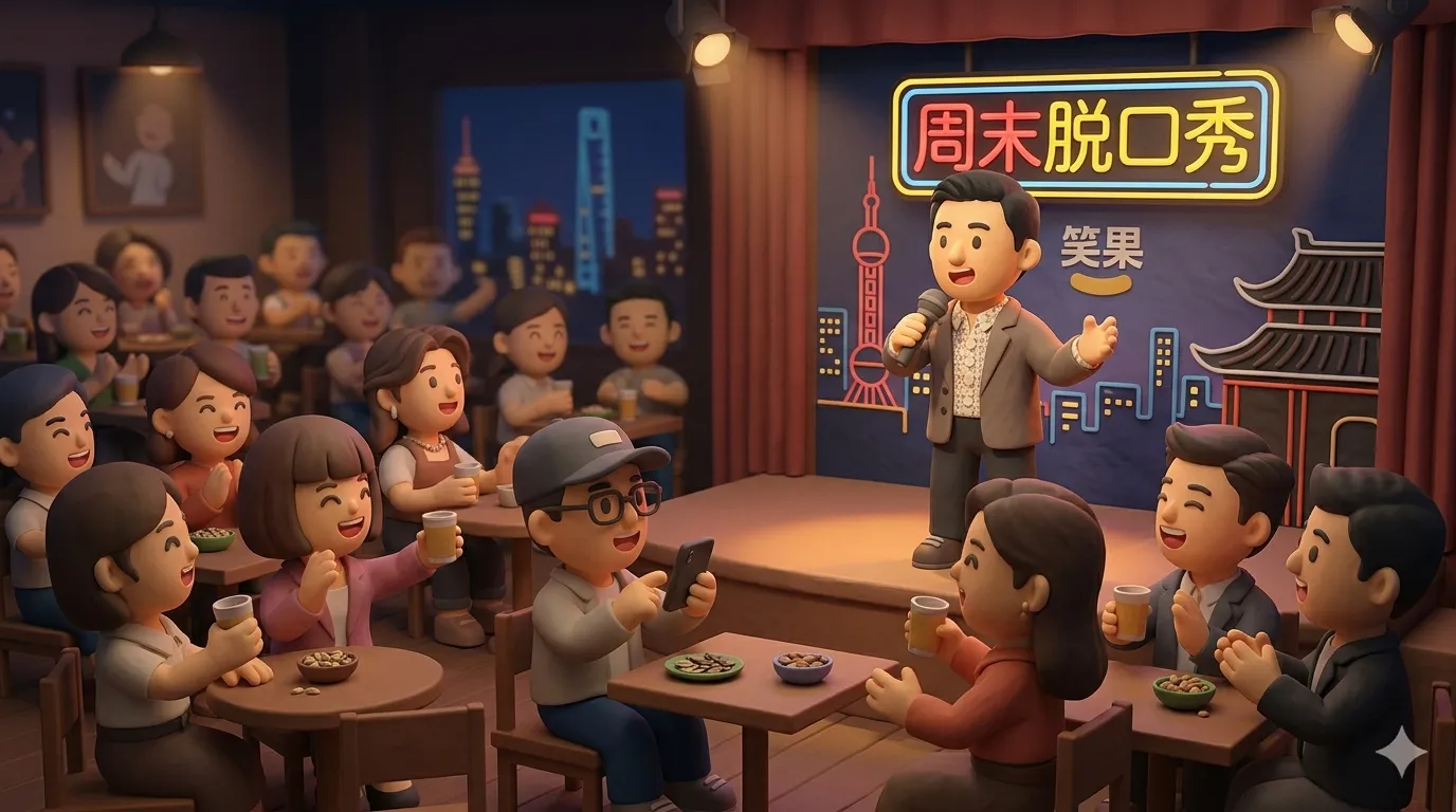 Stand-up comedy (脱口秀) as the hottest weekend entertainment in China