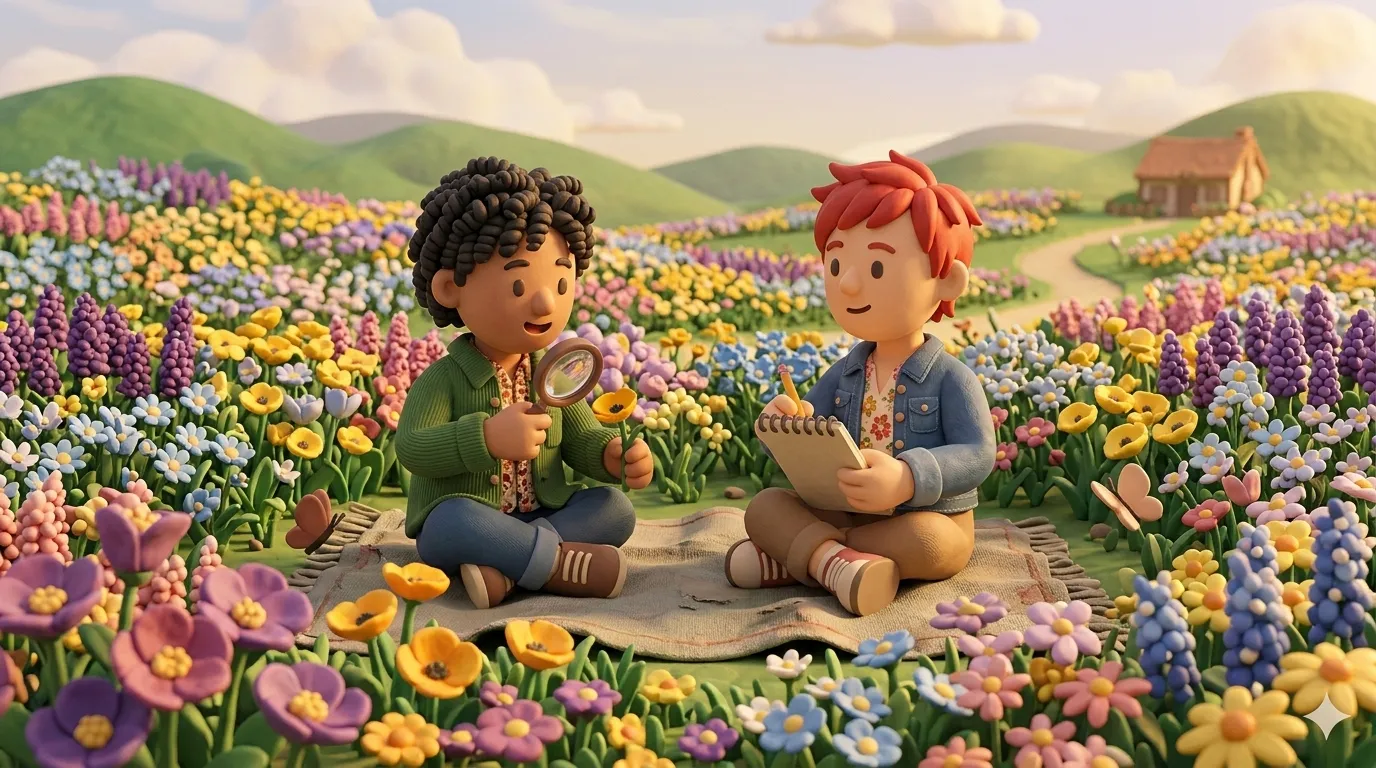 Spring wildflower bloom amid drought