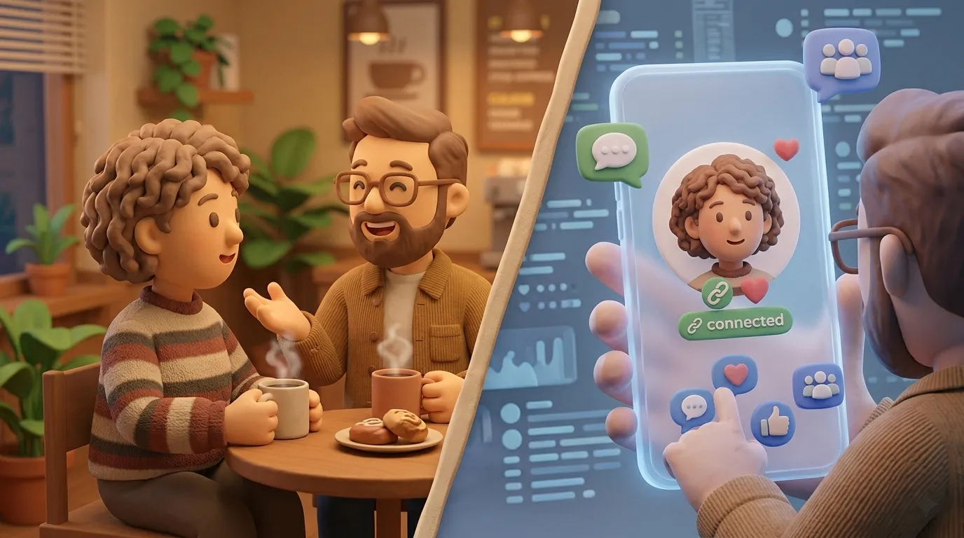 Real life vs. online social connections