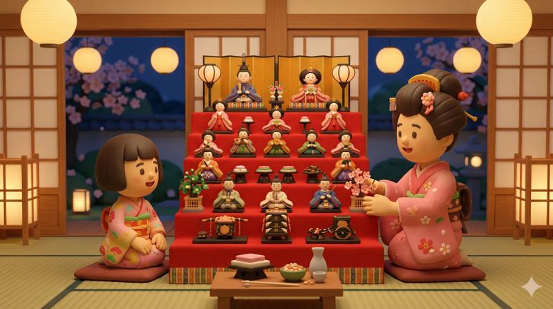 Hina Matsuri: Visiting Friends for Girls's Day